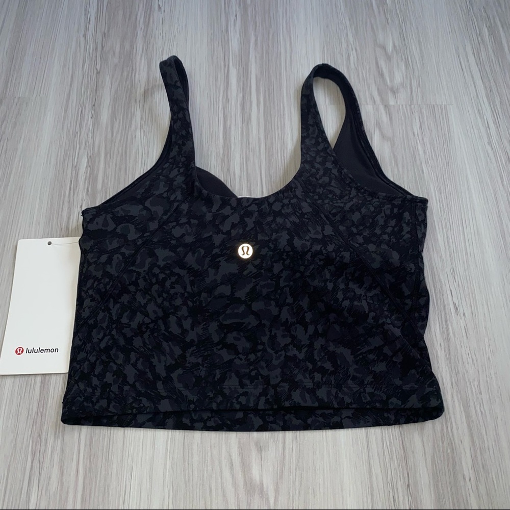 Lululemon Align Cropped Tank Wild Thing Deep Coal Multi size 6 - Picture 4 of 7